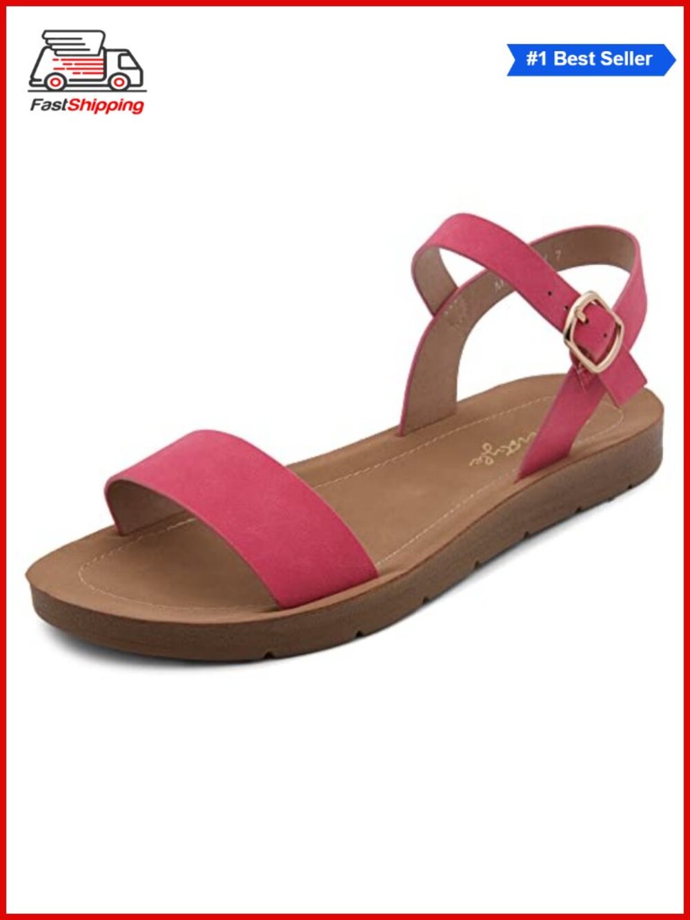Flat Sandals Open Toe Ankle Strap Strappy Slip-On Dressy Casual Summer Flats